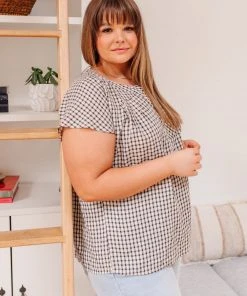 Ave Shops Sunshine Picnic Top - Stylish Short Sleeve Top for Women 25 Ave Shops Sunshine Picnic Top Clothing