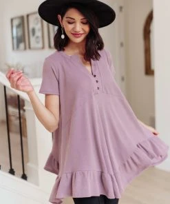 Ave Shops Clothing Sweet Breeze Tunic Dress In Lavender