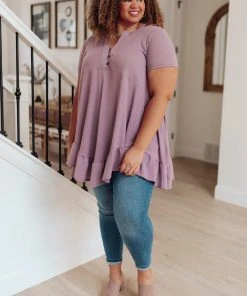 Ave Shops Clothing Sweet Breeze Tunic Dress In Lavender