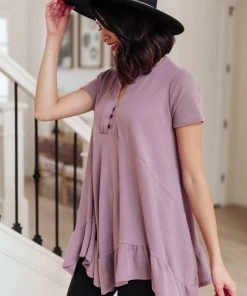 Ave Shops Clothing Sweet Breeze Tunic Dress In Lavender