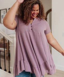 Ave Shops Clothing Sweet Breeze Tunic Dress In Lavender