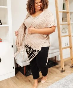 Ave Shops Sweet Fling Lace Top In Mocha