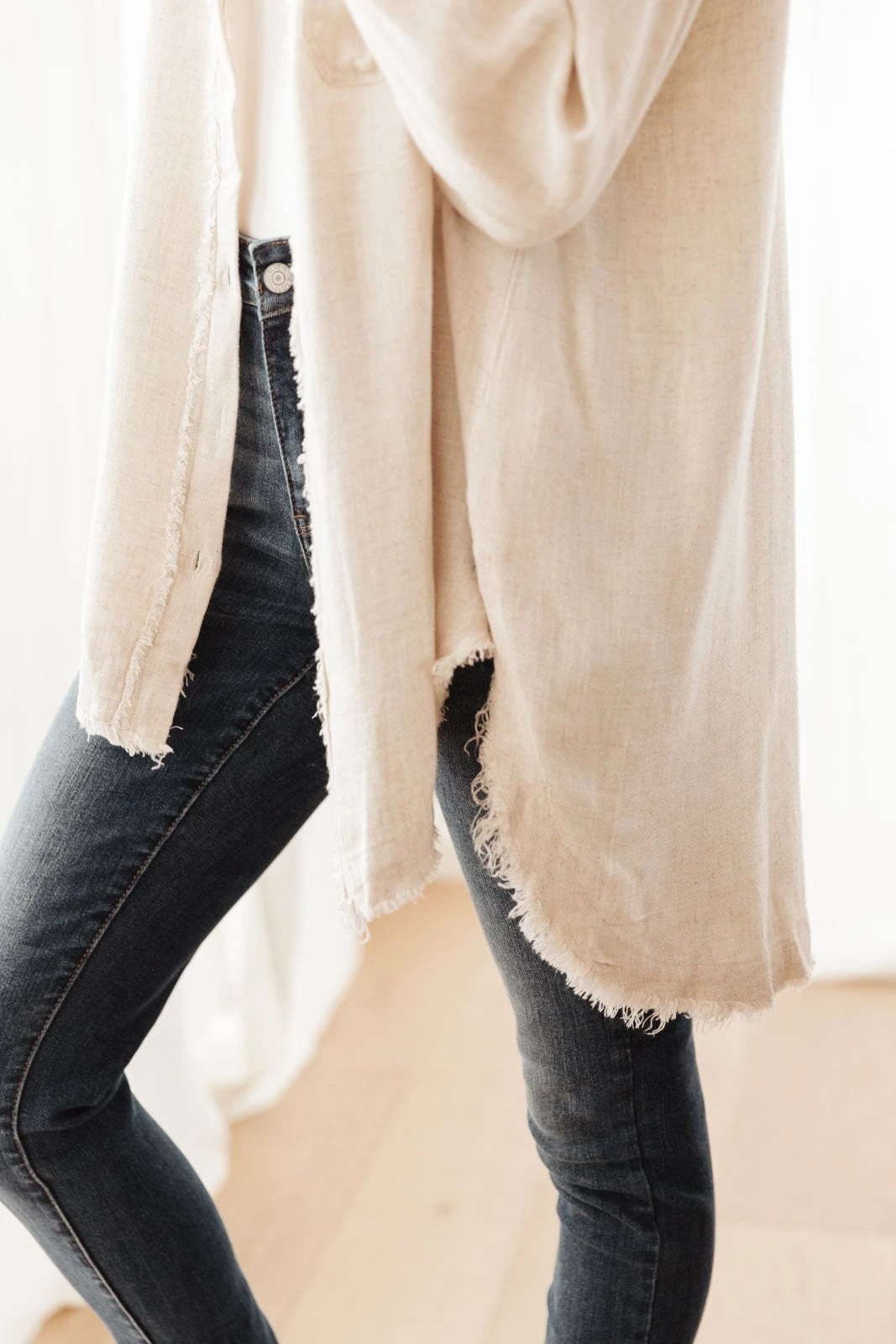 Ave Shops Sweet Kiss Shacket in Natural - Long Sleeve Tops for Women 8 Ave Shops Sweet Kiss Shacket In Natural