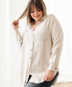 Ave Shops Sweet Kiss Shacket In Natural