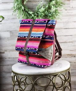 Hopofly Handbags & Wallets Sweet Serape Cowhide Backpack