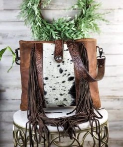 Myra Sweet Sunflower Cowhide Handbag