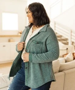 Ave Shops Take Me Back Shacket In Vintage Olive