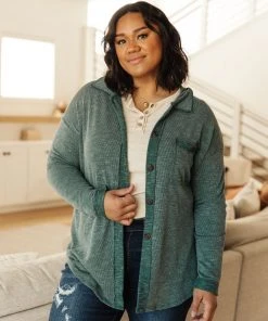 Ave Shops Take Me Back Shacket In Vintage Olive