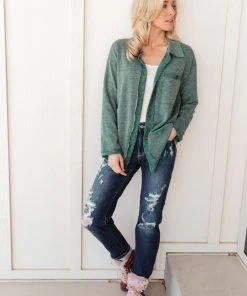 Ave Shops Take Me Back Shacket In Vintage Olive