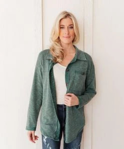 Ave Shops Take Me Back Shacket In Vintage Olive