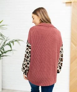 Ave Shops Long Sleeve Tops Take On Me Shacket In Burgundy
