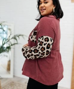 Ave Shops Long Sleeve Tops Take On Me Shacket In Burgundy