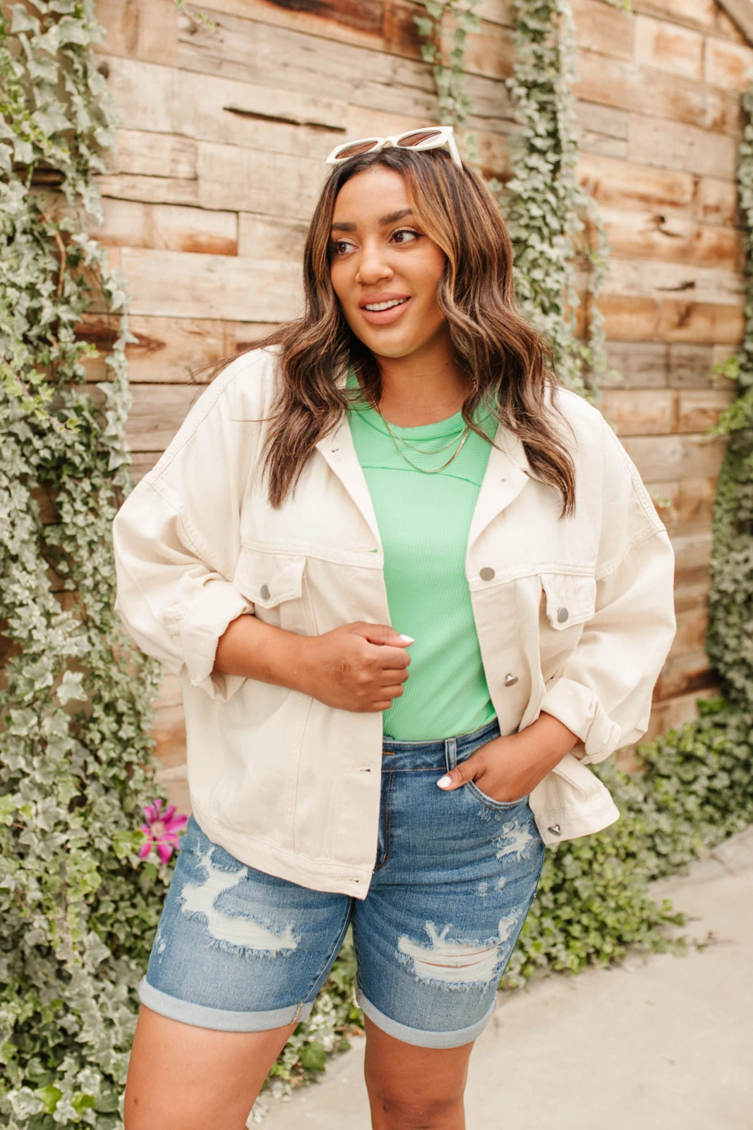 Ave Shops Take The Train Denim Jacket - Stylish Outerwear for Women 19 Ave Shops Take The Train Denim Jacket