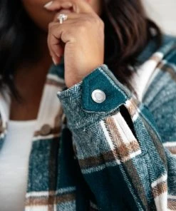 Ave Shops Long Sleeve Tall Pines Plaid Shacket - Stylish Cardigan for Women 23 Ave Shops Long Sleeve Tops Tall Pines Plaid Shacket