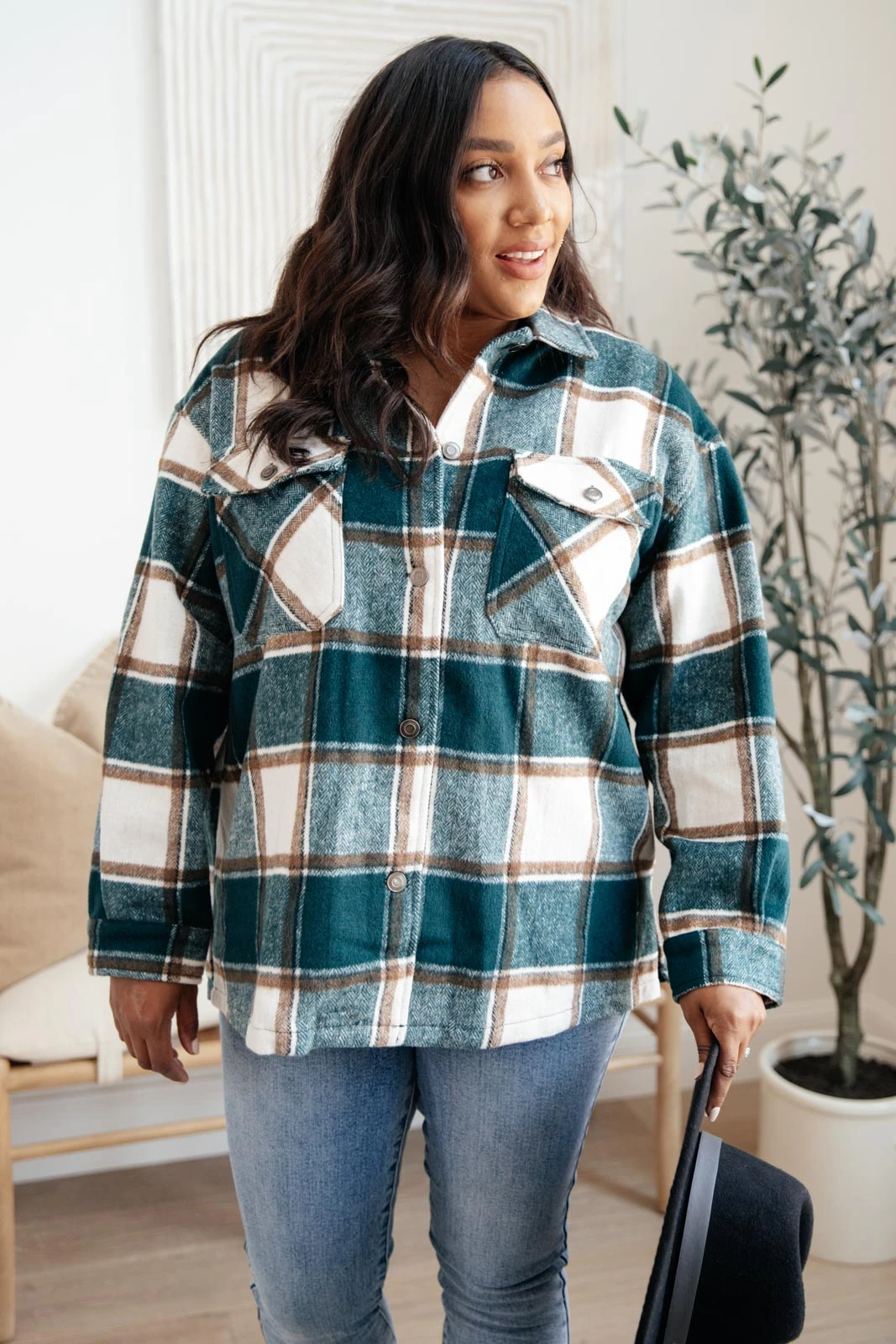 Ave Shops Long Sleeve Tall Pines Plaid Shacket - Stylish Cardigan for Women 11 Ave Shops Long Sleeve Tops Tall Pines Plaid Shacket
