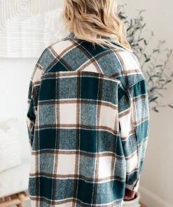 Ave Shops Long Sleeve Tall Pines Plaid Shacket - Stylish Cardigan for Women 31 Ave Shops Long Sleeve Tops Tall Pines Plaid Shacket