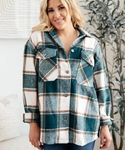 Ave Shops Long Sleeve Tall Pines Plaid Shacket - Stylish Cardigan for Women 33 Ave Shops Long Sleeve Tops Tall Pines Plaid Shacket