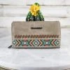 Montana West Tan Aztec Embroidered Wallet New Arrivals
