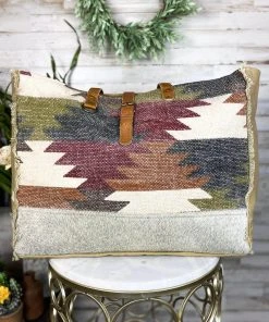 Myra Tan Aztec & Cowhide Weekender Handbag Handbags & Wallets