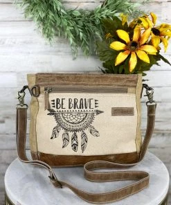 Sixtease Tan Be Brave Dreamcatcher Crossbody/Shoulder Bag Handbags & Wallets