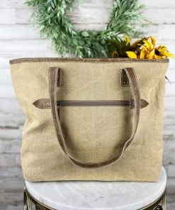 Sixtease Tan Emblem Tote Handbag Handbags & Wallets