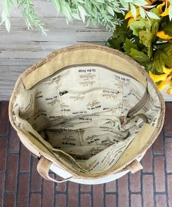 Sixtease Tan Emblem Tote Handbag Handbags & Wallets