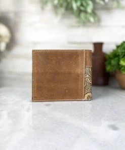 Myra Tan Floral Embossed Bi-Fold Wallet | MEGA SALE | Elegant & Functional Design -The Cinchy Cowgirl Store TanFloralEmbossedBi FoldWallet1 1080x