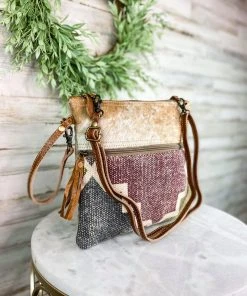 Myra Pastel Hair-On Cowhide Crossbody Handbag Handbags & Wallets