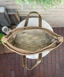 Sixtease Tan Vintage Floral Messenger Handbag