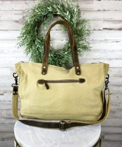 Myra Handbags & Wallets Tan & Pastel Pink Aztec Weekender Handbag