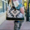 Myra Handbags & Wallets Tan & Pastel Pink Aztec Weekender Handbag