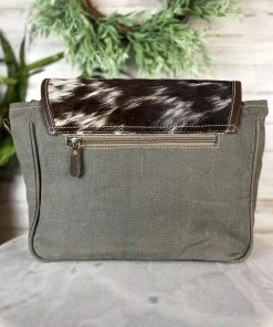 Sixtease Teal Cowhide Flap Over Hobo/Crossbody Handbag