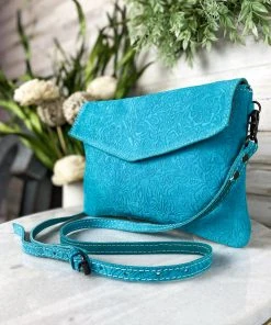 American Darling Teal Embossed Envelope Handbag >> MEGA SALE <<