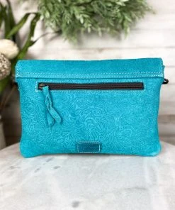 American Darling Teal Embossed Envelope Handbag | MEGA SALE | Stylish & Elegant -The Cinchy Cowgirl Store TealEmbossedEnvelopeHandbag2 1080x