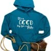 The Cinchy Cowgirl Clothing Teal Good Day For A Ride Hoodie