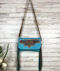 Myra Teal Nostalgic Fringe Crossbody Bag - MEGA SALE | Stylish & Functional -The Cinchy Cowgirl Store TealNostalgicFringeCrossbody 3 1080x