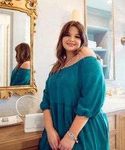 Ave Shops Teal Tiers Dress