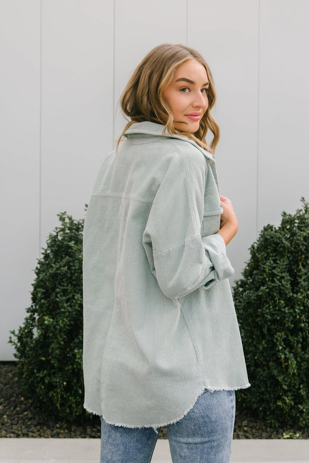 Ave Shops Tell Me After School Shacket In Mist - Stylish Long Sleeve Top for Women 9 Ave Shops Tell Me After School Shacket In Mist