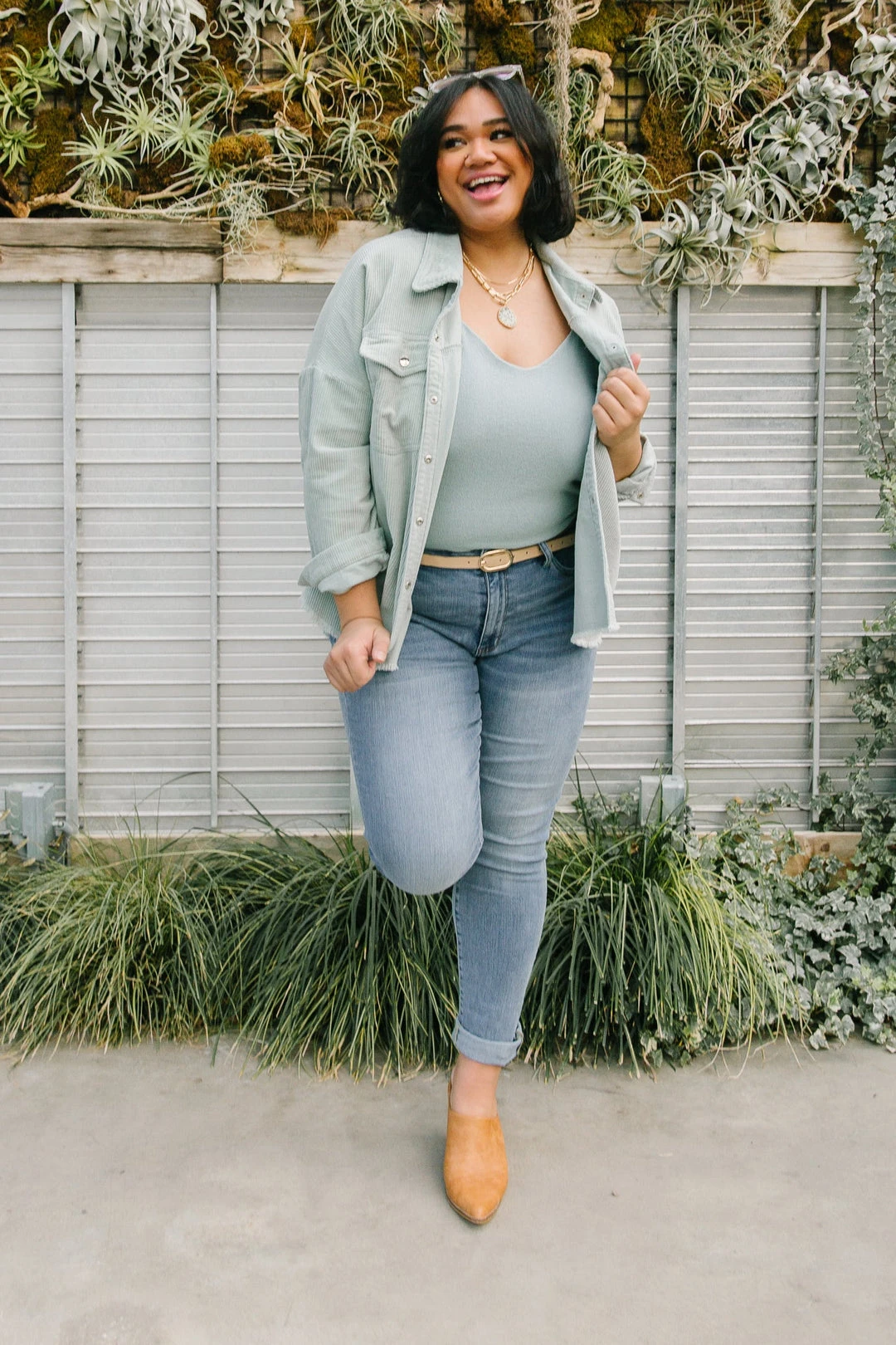 Ave Shops Tell Me After School Shacket In Mist - Stylish Long Sleeve Top for Women 12 Ave Shops Tell Me After School Shacket In Mist