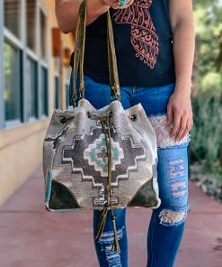 Myra Temple Aztec Bucket Tote Handbag