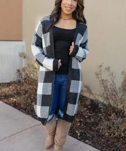 Ave Shops The Checkmate Cardigan | Stylish Women's Sweater | Outerwear & Tops 20 Ave Shops The Checkmate Cardigan Clothing