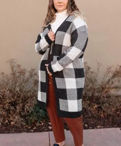 Ave Shops The Checkmate Cardigan | Stylish Women's Sweater | Outerwear & Tops 16 Ave Shops The Checkmate Cardigan Clothing