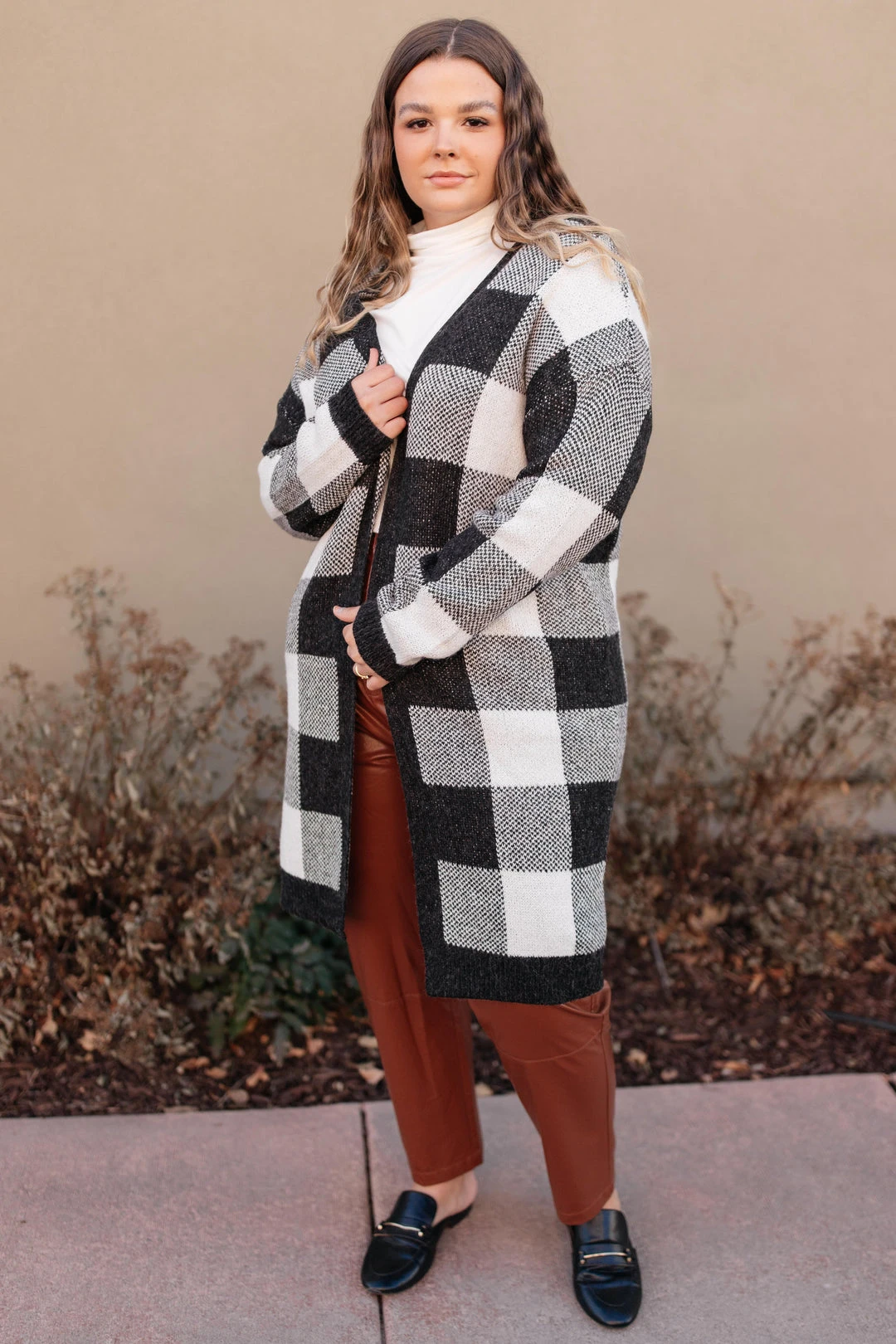 Ave Shops The Checkmate Cardigan | Stylish Women's Sweater | Outerwear & Tops 6 Ave Shops The Checkmate Cardigan Clothing
