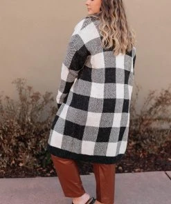 Ave Shops The Checkmate Cardigan | Stylish Women's Sweater | Outerwear & Tops 17 Ave Shops The Checkmate Cardigan Clothing