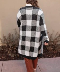 Ave Shops The Checkmate Cardigan | Stylish Women's Sweater | Outerwear & Tops 19 Ave Shops The Checkmate Cardigan Clothing