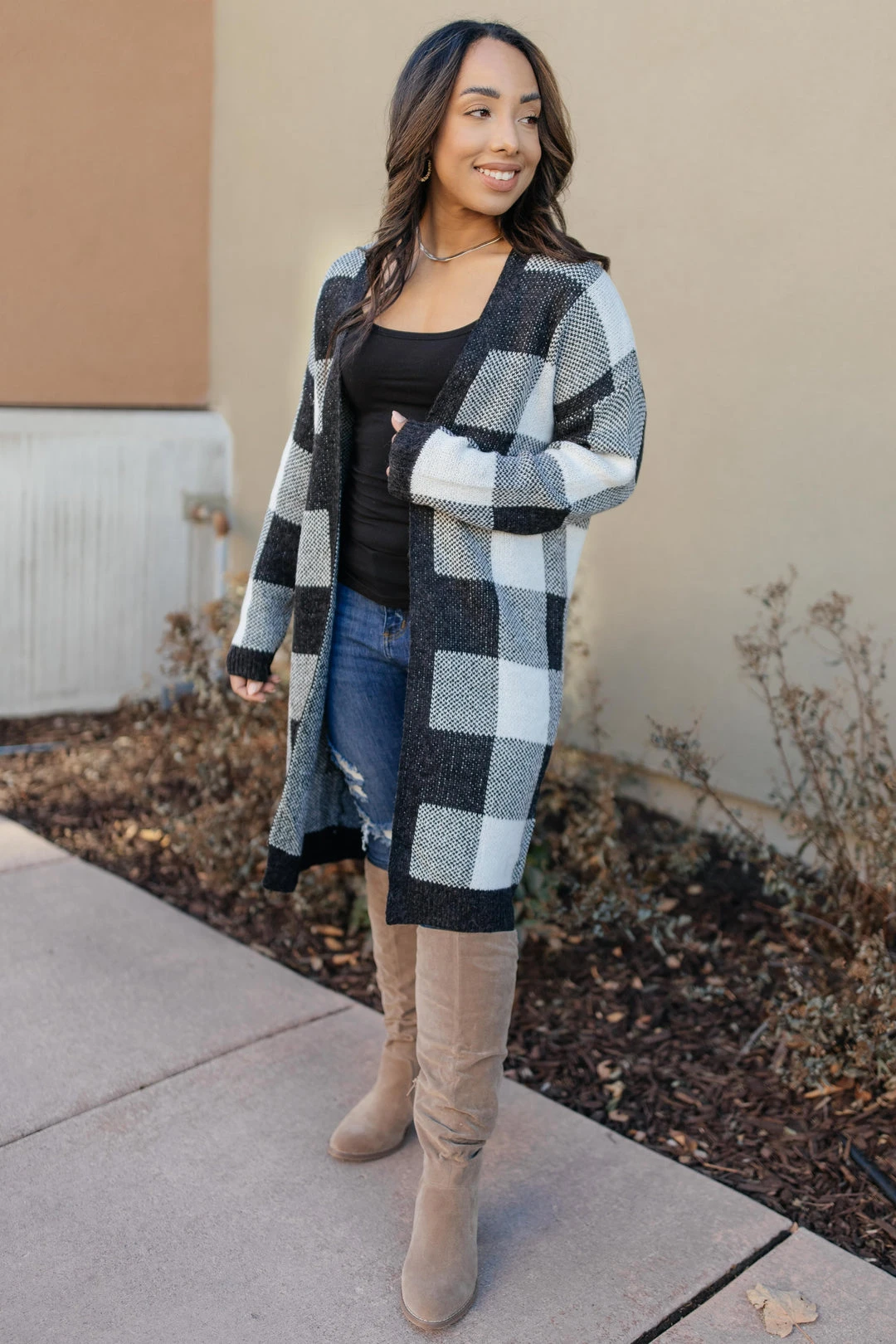Ave Shops The Checkmate Cardigan | Stylish Women's Sweater | Outerwear & Tops 12 Ave Shops The Checkmate Cardigan Clothing