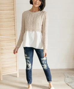 Ave Shops The Janessa Cropped Sweater Top
