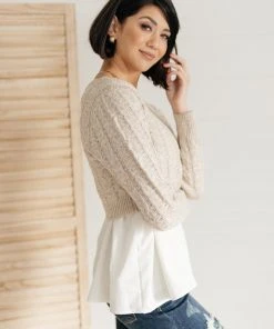 Ave Shops The Janessa Cropped Sweater Top