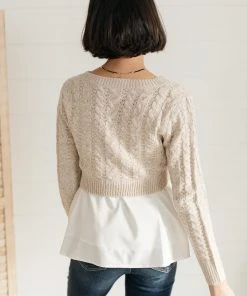 Ave Shops The Janessa Cropped Sweater Top