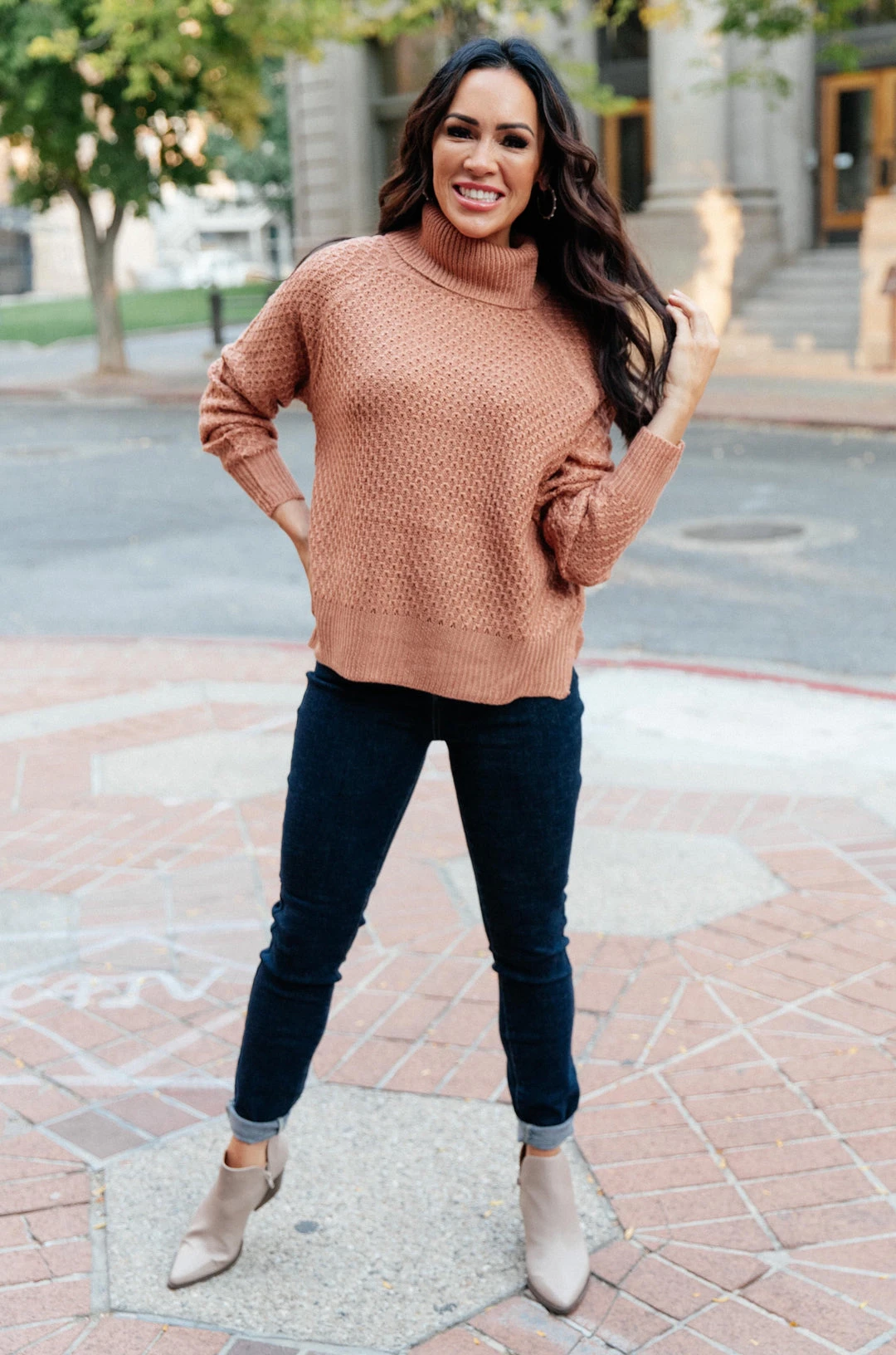 Ave Shops The Kelsey Sweater In Ginger - Cozy Cardigan for Women | Outerwear & Tops 8 Ave Shops The Kelsey Sweater In Ginger